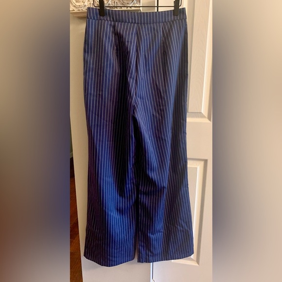 Commense Women’s Dark Blue Striped Trousers NEW - SZ Med - Picture 3 of 5